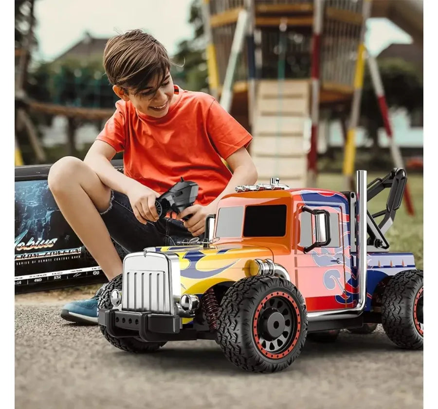 Hyper truck 40Km/h Electrobotic 1:16 RC 2.4GHZ High Speed Remote Control Monster Truck, Red, 5Y+