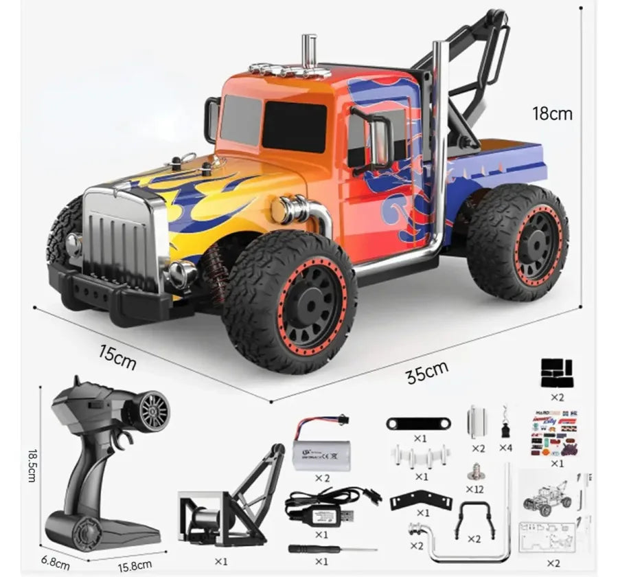 Hyper truck 40Km/h Electrobotic 1:16 RC 2.4GHZ High Speed Remote Control Monster Truck, Red, 5Y+