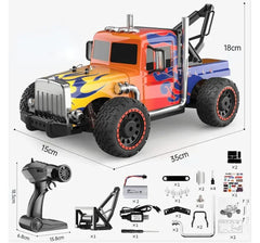 40Km/h Electrobotic 1:16 RC 2.4GHZ High Speed Remote Control Monster Truck, Red, 5Y+