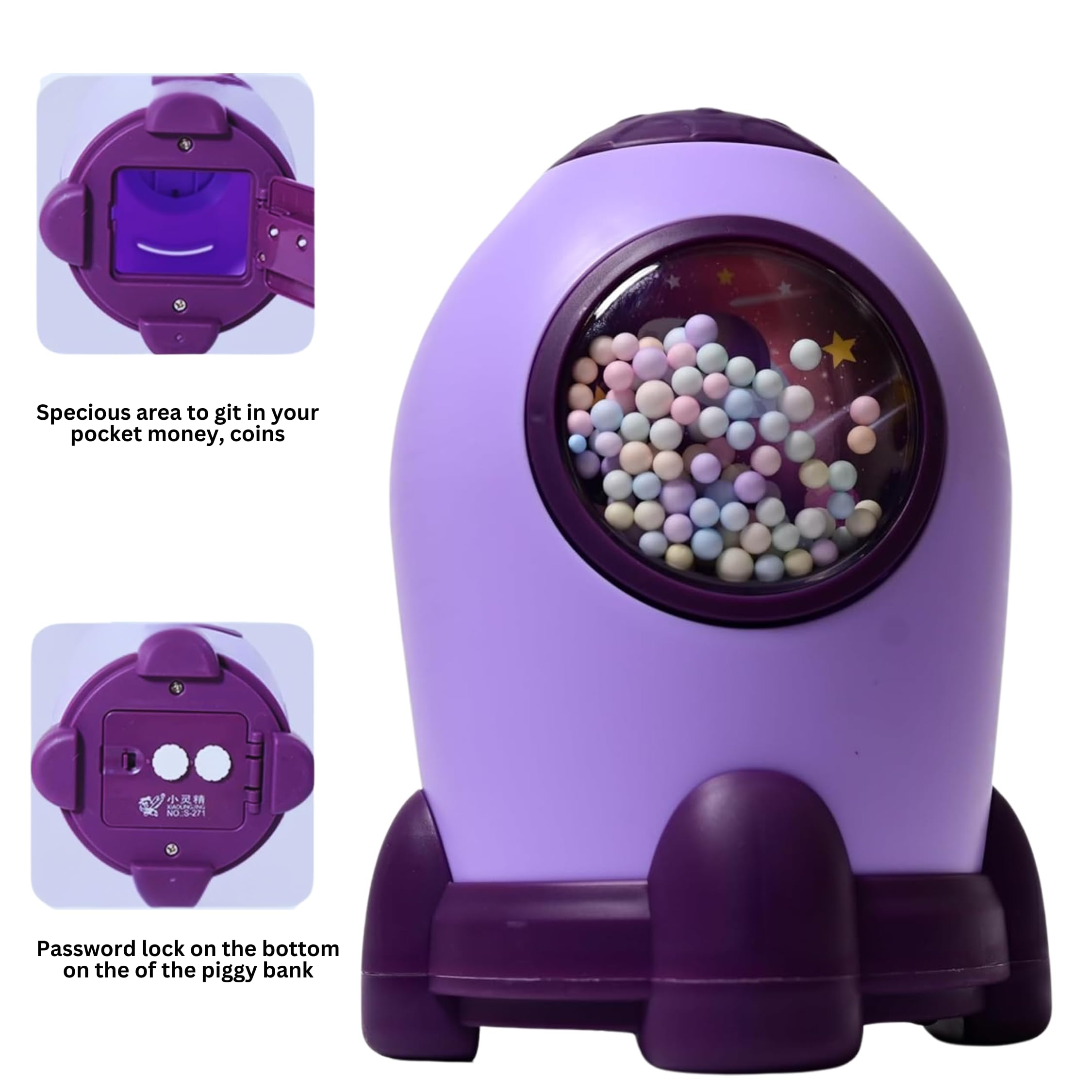 Digital Code Space Theme Piggy Bank Any 1