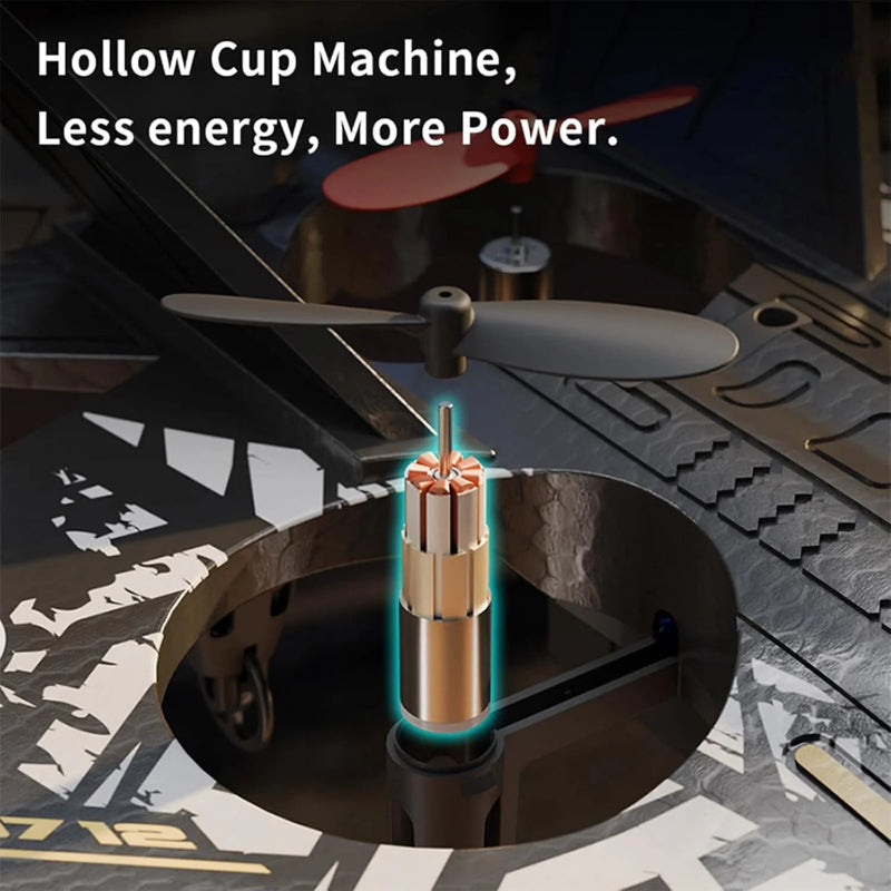Hollow cup machine with text 'Hollow Cup Machine, Less energy, More Power.'