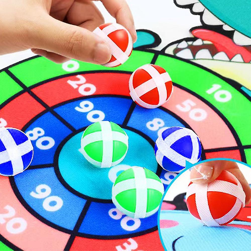 Kids Throw Ball Dart board For Kids 1Pc Random Design Will Be Shipped - With 3 Sticky Ball