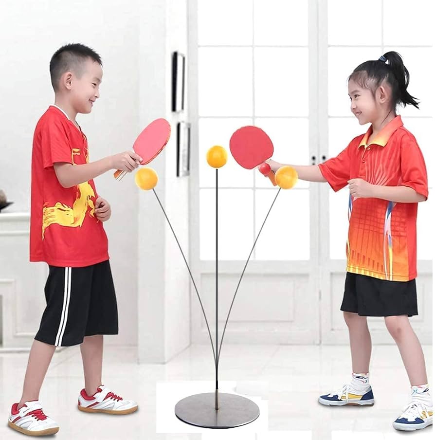 Table Tennis Trainer Rebound Rackets and Balls Base Training Practice Set - Multiplayer