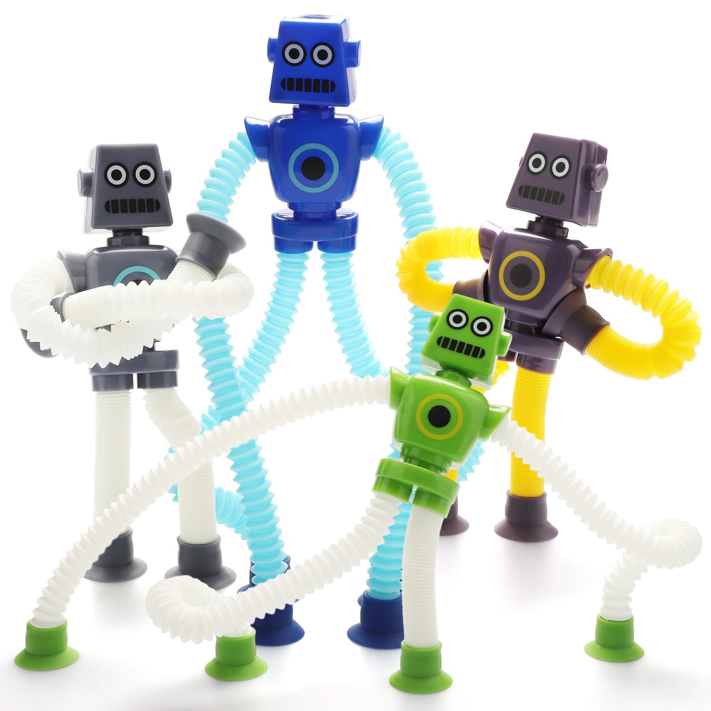 Telescopic Suction Cup Giraffe , Robot, Alien Toy, Monkey LED Telescopic Pipe with Suction Cup, Shape-Changing Stretch Tube - Any 1