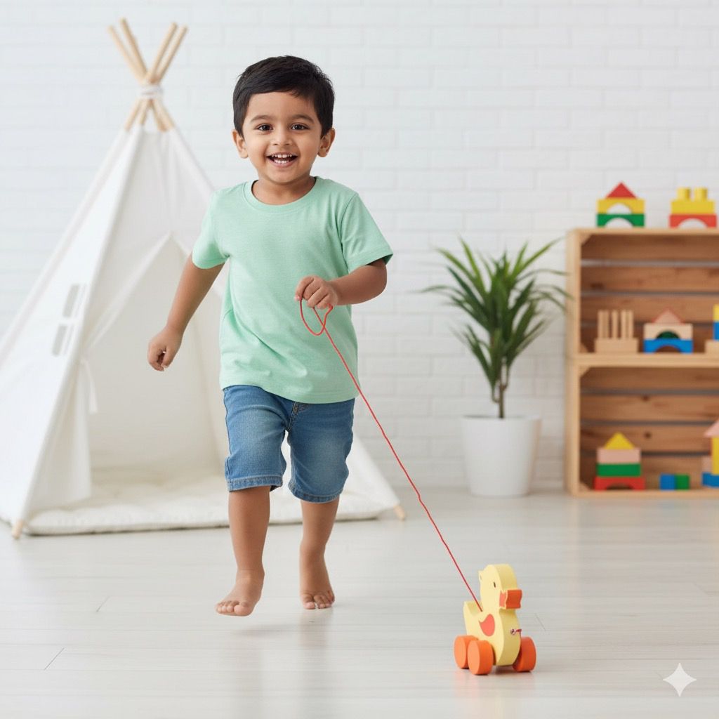 TOYSTOREY Wooden Duck Pull along - For 1-3 year