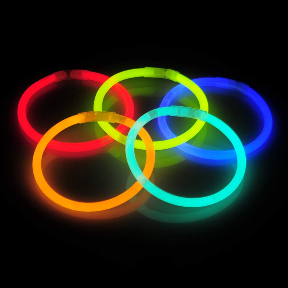 100pcs Glow Sticks in Mixed Colours -Glow in The Dark Neon Glowing Sticks