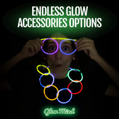 100pcs Glow Sticks in Mixed Colours -Glow in The Dark Neon Glowing Sticks