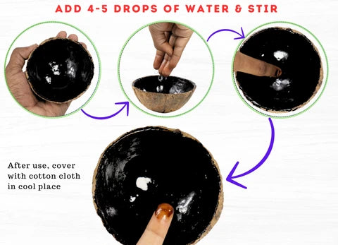 Organic Vengai pottu (Black Bindi For Babies)