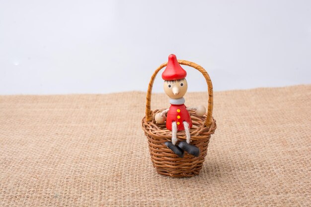 Wooden pinocchio Nose Key chain - pack of 1 joker key chain