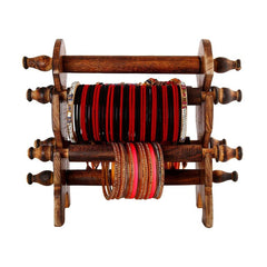 wooden Antique Bangle Stand with 4 compartments