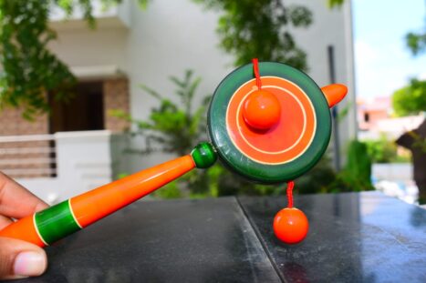 wooden Plate Rattle