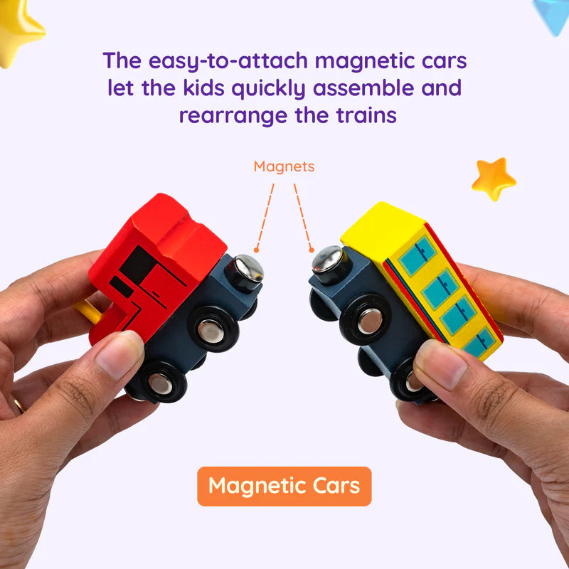 Wooden Train set - Magnet Train Toy