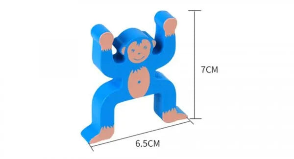 Wooden Monkey Balancing stacker Game