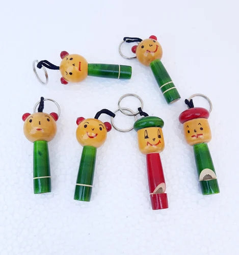 Wooden Whistle Key chain indian - pack of 1