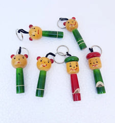 Wooden Whistle Key chain indian - pack of 1