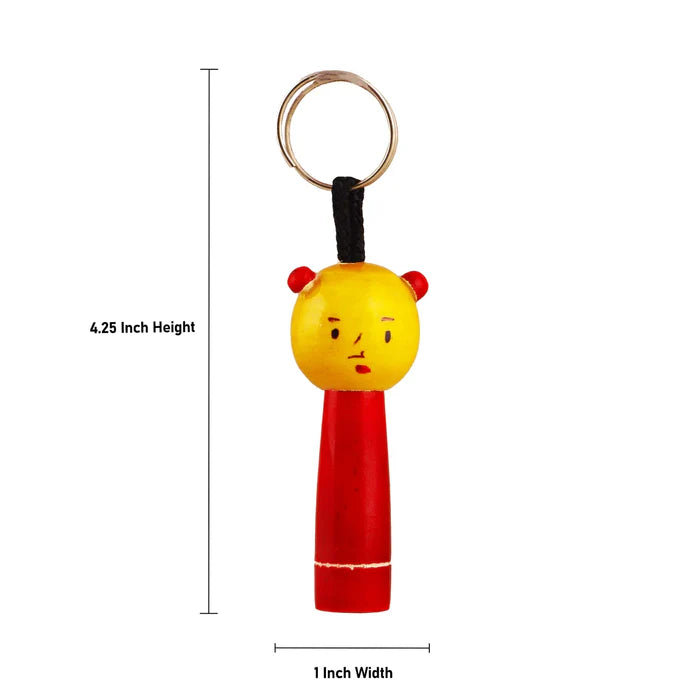 Wooden Whistle Key chain indian - pack of 1