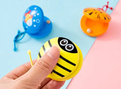 wooden cartoon Mini Hand clapper Rattle - castanet