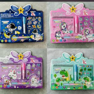 Magical Water Painting with Stickers - Any 1 Random Theme