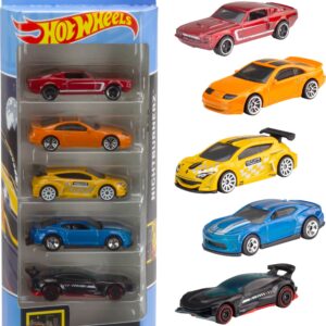 Hot Wheels 5 Car Gift Pack, Metal Cars (Styles May Vary) Multicolor