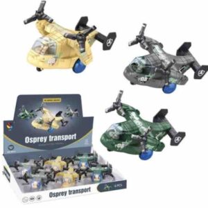 Military Osprey transport toy Simulation Model helicopter push and go durable scale friction power